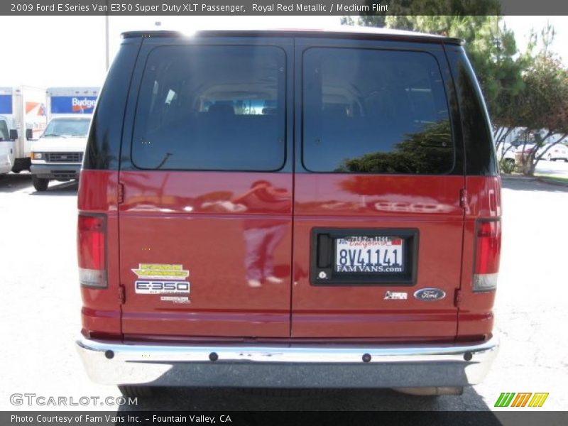 Royal Red Metallic / Medium Flint 2009 Ford E Series Van E350 Super Duty XLT Passenger