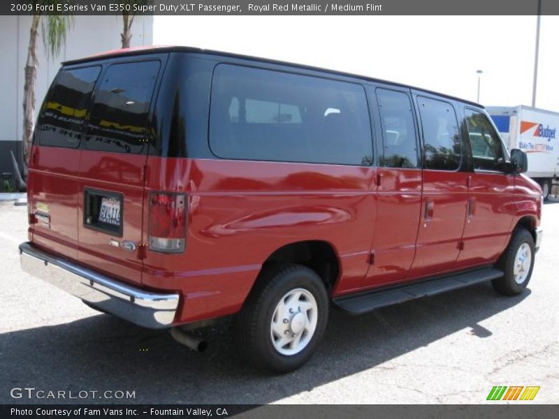 Royal Red Metallic / Medium Flint 2009 Ford E Series Van E350 Super Duty XLT Passenger