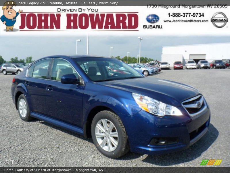 Azurite Blue Pearl / Warm Ivory 2011 Subaru Legacy 2.5i Premium