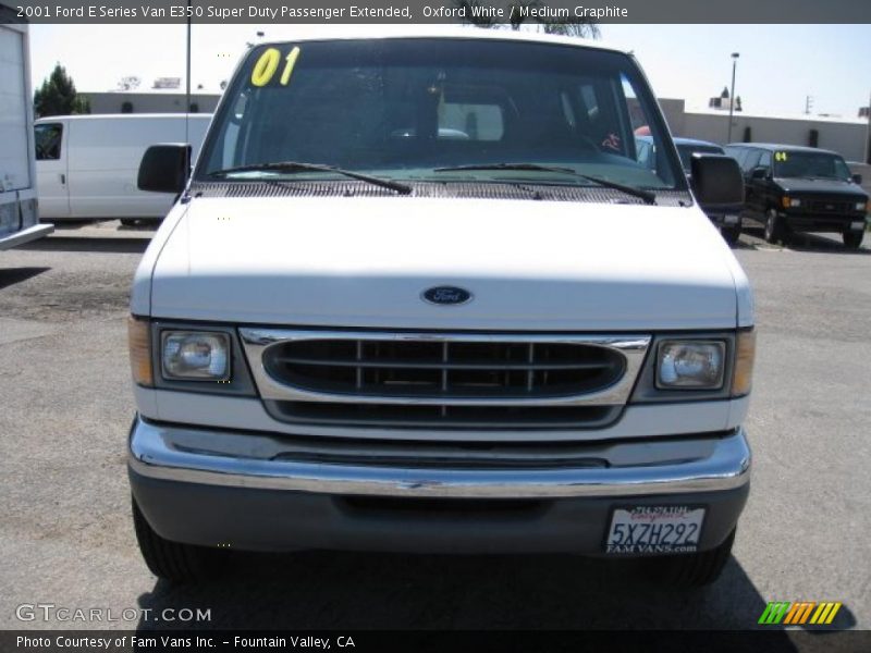 Oxford White / Medium Graphite 2001 Ford E Series Van E350 Super Duty Passenger Extended