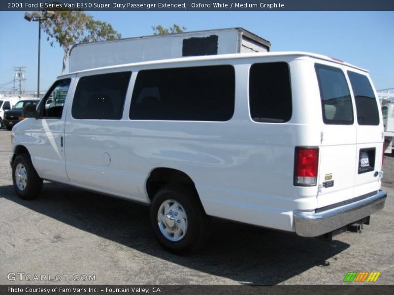 Oxford White / Medium Graphite 2001 Ford E Series Van E350 Super Duty Passenger Extended