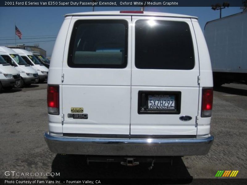 Oxford White / Medium Graphite 2001 Ford E Series Van E350 Super Duty Passenger Extended