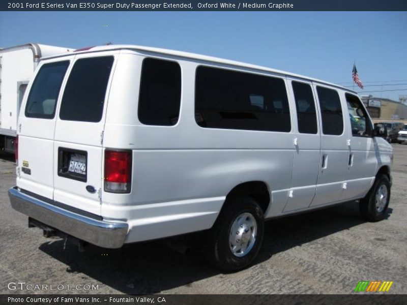 Oxford White / Medium Graphite 2001 Ford E Series Van E350 Super Duty Passenger Extended