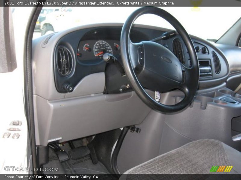 Oxford White / Medium Graphite 2001 Ford E Series Van E350 Super Duty Passenger Extended