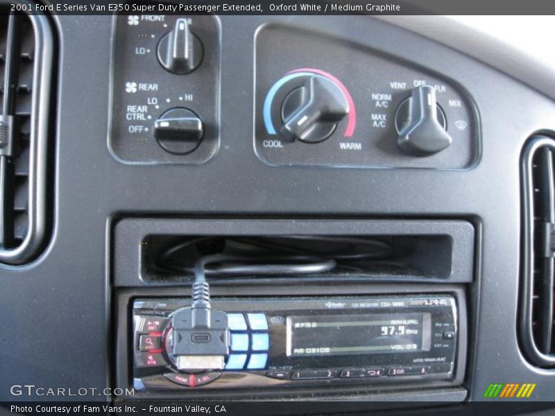 Oxford White / Medium Graphite 2001 Ford E Series Van E350 Super Duty Passenger Extended