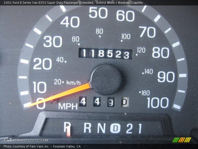 Oxford White / Medium Graphite 2001 Ford E Series Van E350 Super Duty Passenger Extended