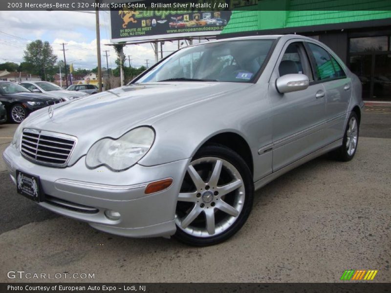 Brilliant Silver Metallic / Ash 2003 Mercedes-Benz C 320 4Matic Sport Sedan