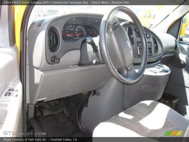 Oxford White / Medium Flint 2004 Ford E Series Cutaway E450 Commercial Passenger Bus