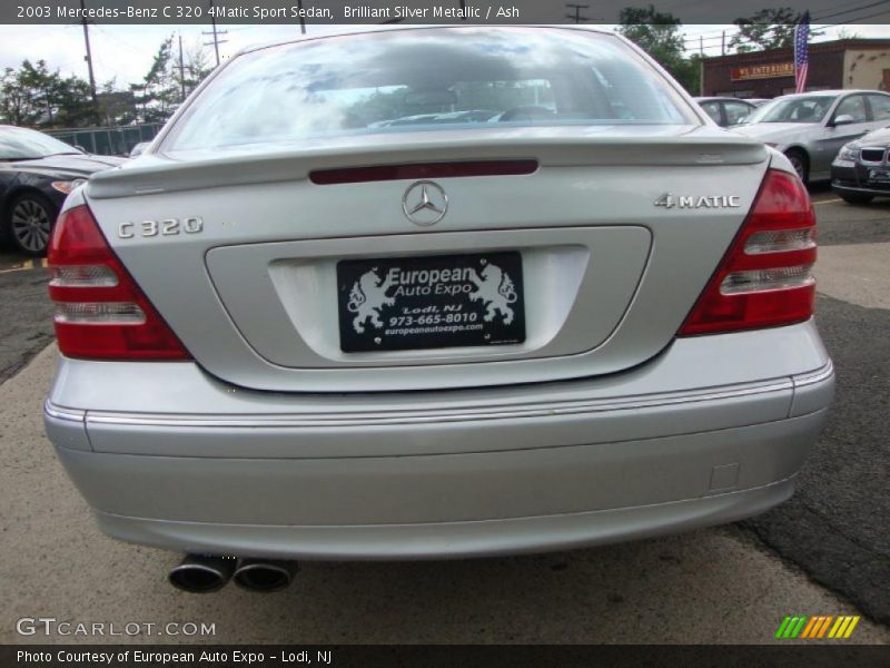 Brilliant Silver Metallic / Ash 2003 Mercedes-Benz C 320 4Matic Sport Sedan