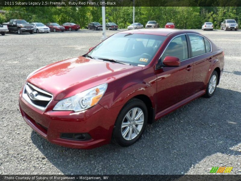 Ruby Red Pearl / Off-Black 2011 Subaru Legacy 2.5i Premium