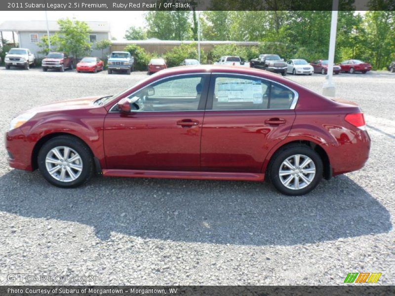 Ruby Red Pearl / Off-Black 2011 Subaru Legacy 2.5i Premium