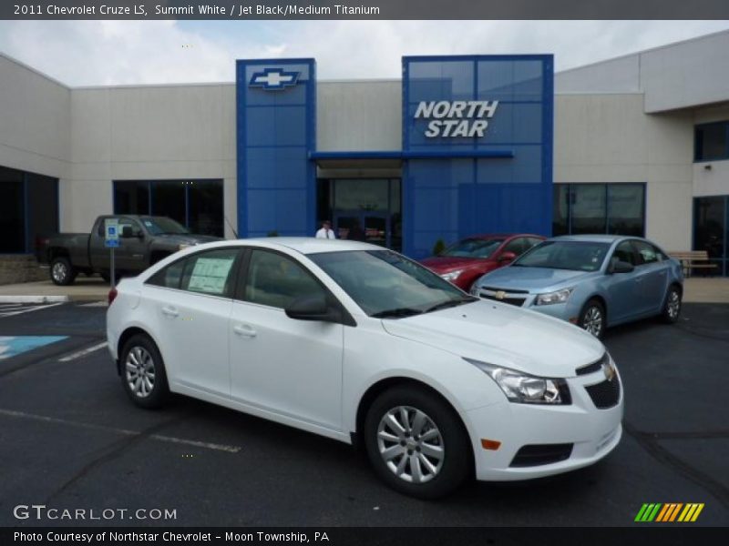 Summit White / Jet Black/Medium Titanium 2011 Chevrolet Cruze LS