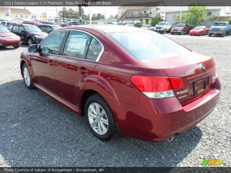 Ruby Red Pearl / Off-Black 2011 Subaru Legacy 2.5i Premium