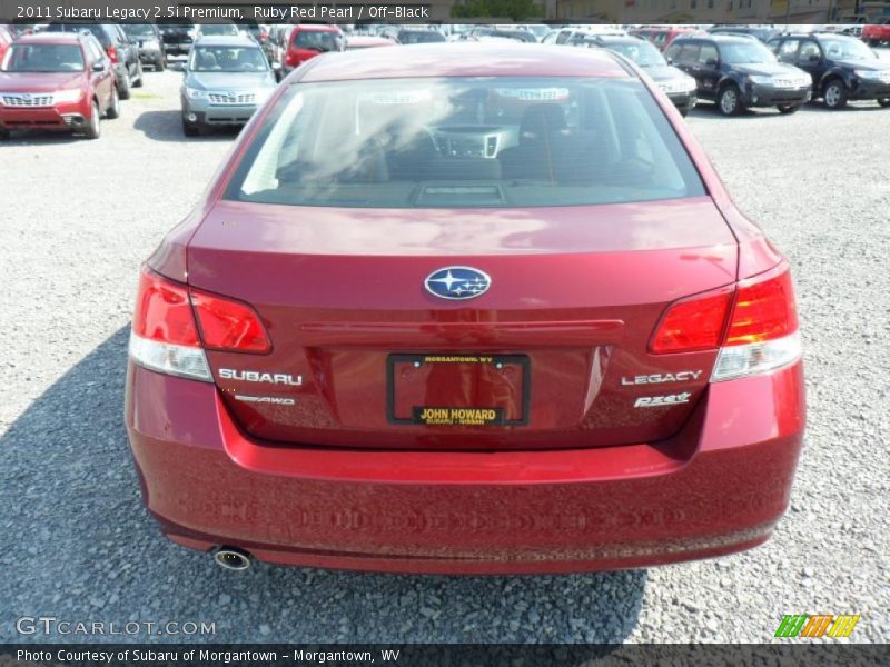Ruby Red Pearl / Off-Black 2011 Subaru Legacy 2.5i Premium