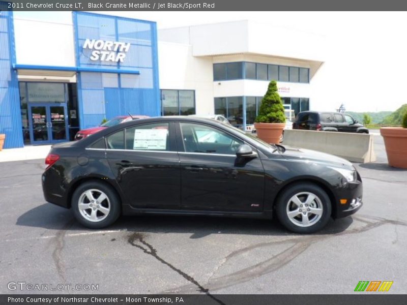 Black Granite Metallic / Jet Black/Sport Red 2011 Chevrolet Cruze LT