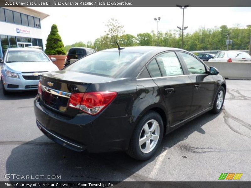 Black Granite Metallic / Jet Black/Sport Red 2011 Chevrolet Cruze LT
