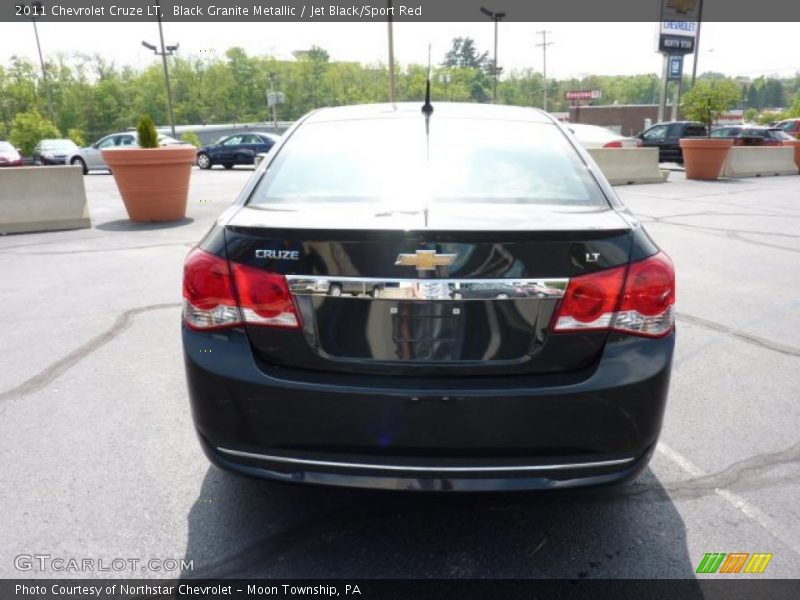 Black Granite Metallic / Jet Black/Sport Red 2011 Chevrolet Cruze LT