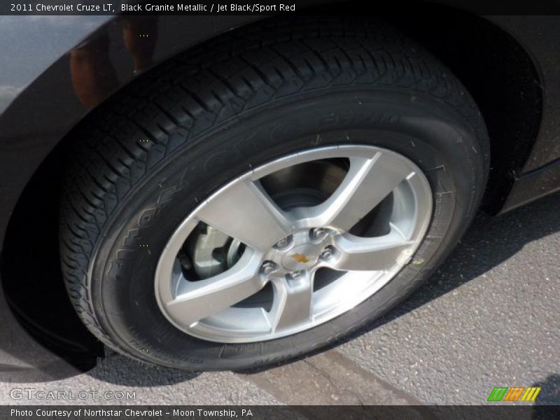 Black Granite Metallic / Jet Black/Sport Red 2011 Chevrolet Cruze LT