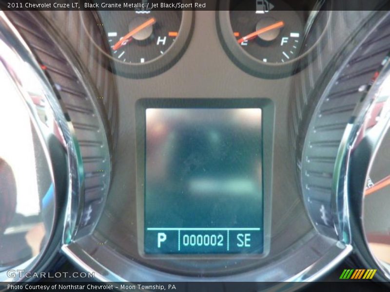 Black Granite Metallic / Jet Black/Sport Red 2011 Chevrolet Cruze LT