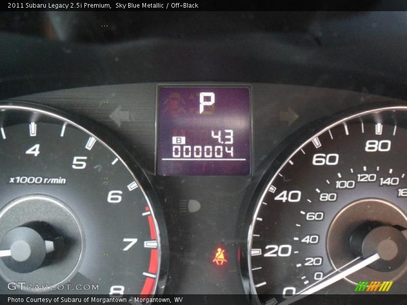 Sky Blue Metallic / Off-Black 2011 Subaru Legacy 2.5i Premium
