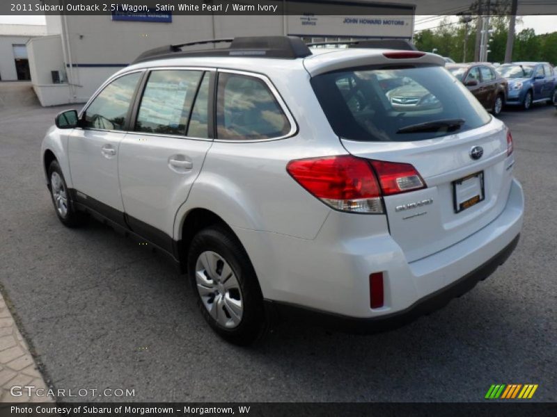 Satin White Pearl / Warm Ivory 2011 Subaru Outback 2.5i Wagon