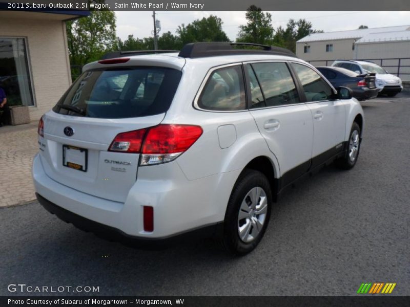 Satin White Pearl / Warm Ivory 2011 Subaru Outback 2.5i Wagon