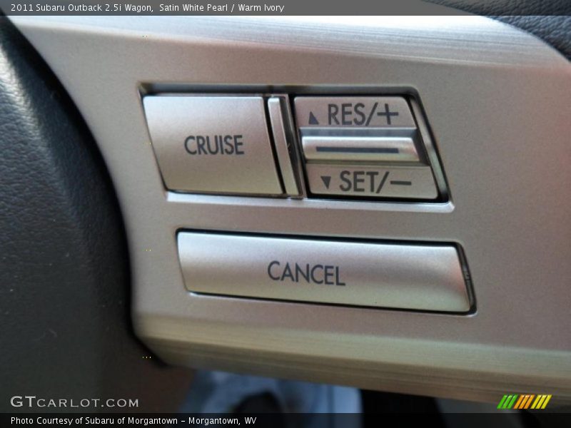 Controls of 2011 Outback 2.5i Wagon