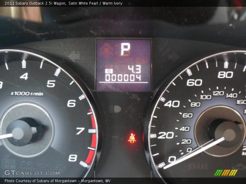 Satin White Pearl / Warm Ivory 2011 Subaru Outback 2.5i Wagon