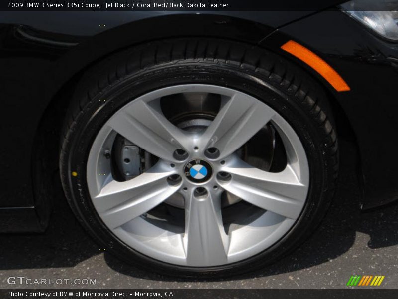 Jet Black / Coral Red/Black Dakota Leather 2009 BMW 3 Series 335i Coupe