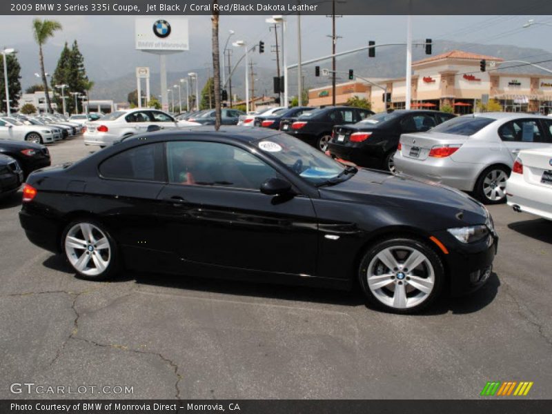 Jet Black / Coral Red/Black Dakota Leather 2009 BMW 3 Series 335i Coupe