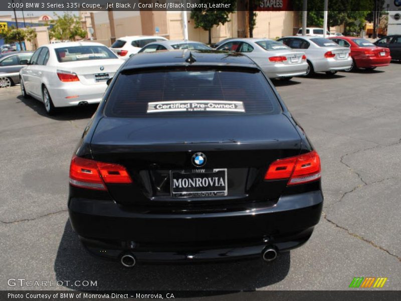 Jet Black / Coral Red/Black Dakota Leather 2009 BMW 3 Series 335i Coupe