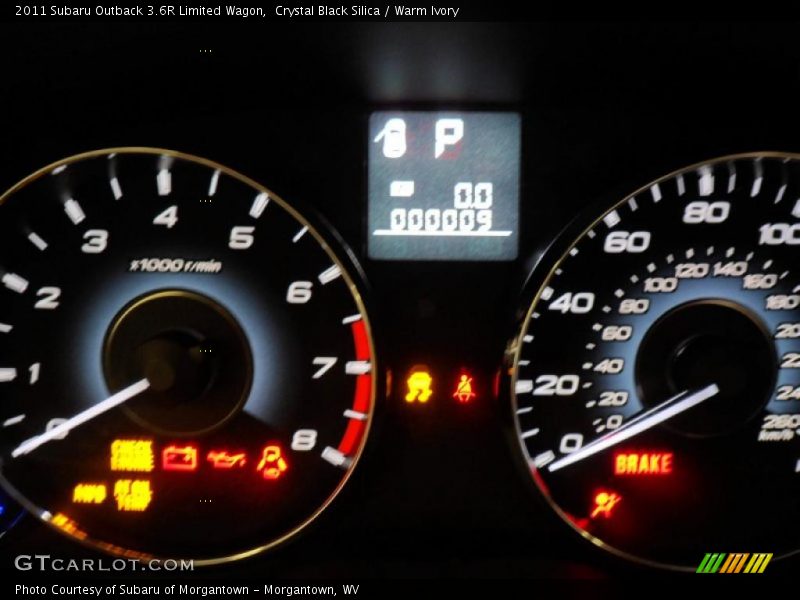 Crystal Black Silica / Warm Ivory 2011 Subaru Outback 3.6R Limited Wagon