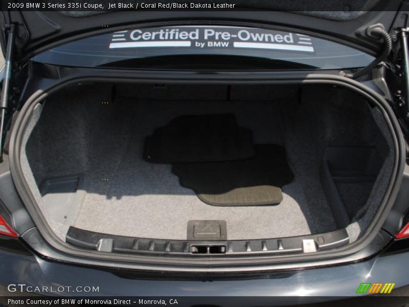 Jet Black / Coral Red/Black Dakota Leather 2009 BMW 3 Series 335i Coupe