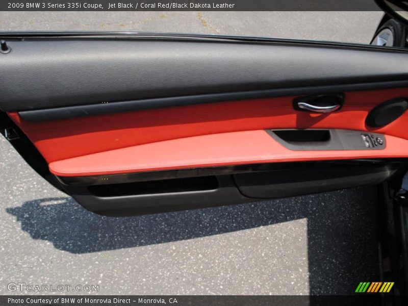 Jet Black / Coral Red/Black Dakota Leather 2009 BMW 3 Series 335i Coupe