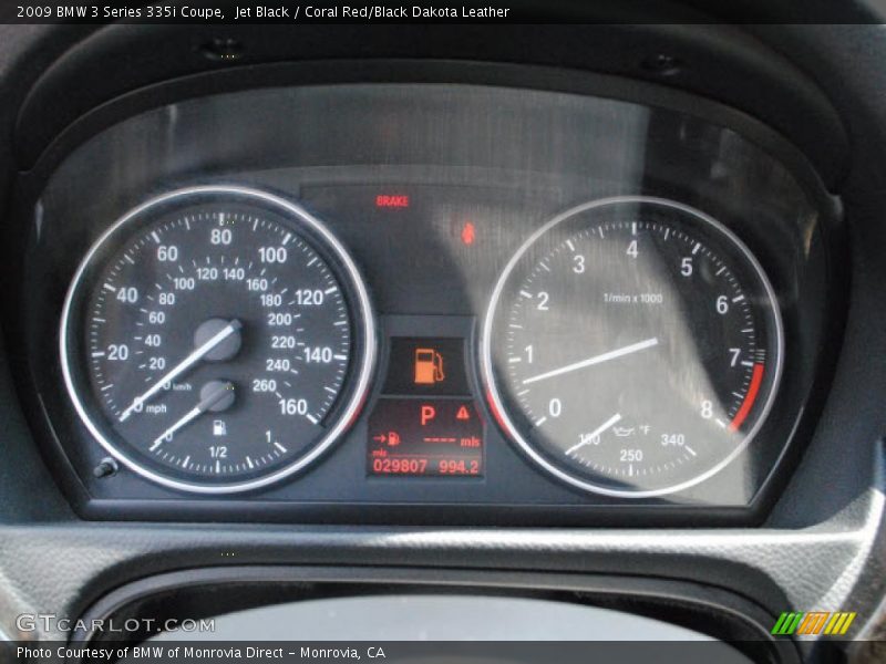 Jet Black / Coral Red/Black Dakota Leather 2009 BMW 3 Series 335i Coupe