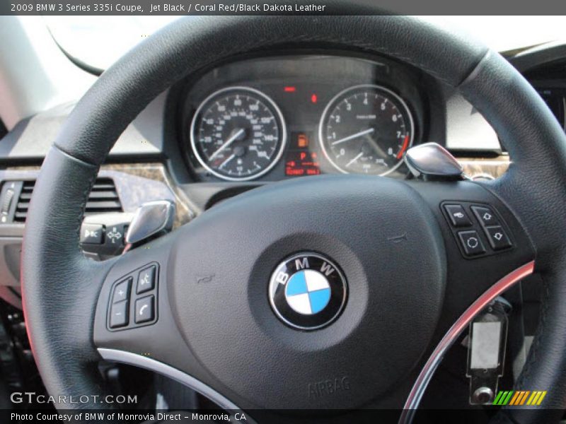 Jet Black / Coral Red/Black Dakota Leather 2009 BMW 3 Series 335i Coupe