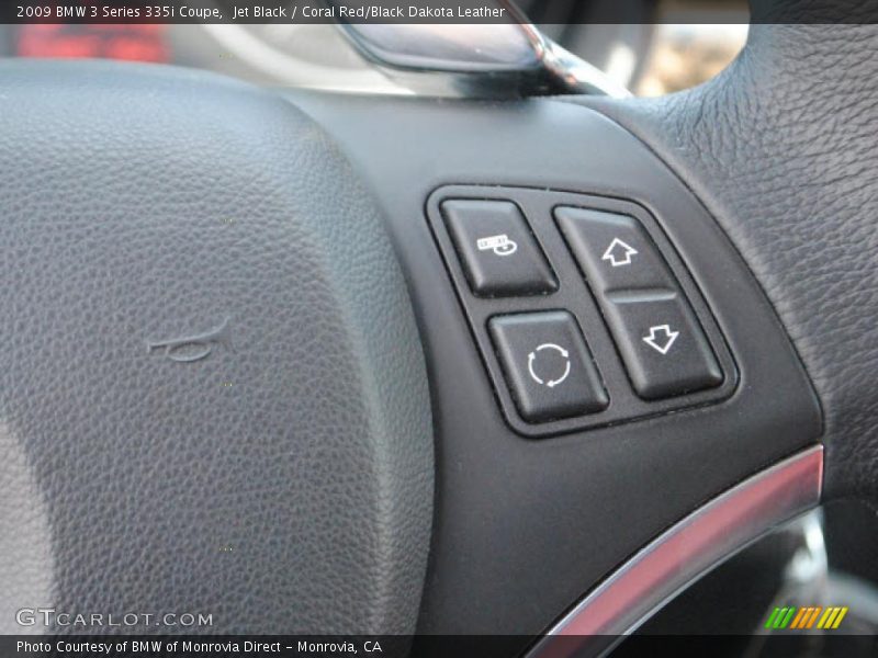 Jet Black / Coral Red/Black Dakota Leather 2009 BMW 3 Series 335i Coupe