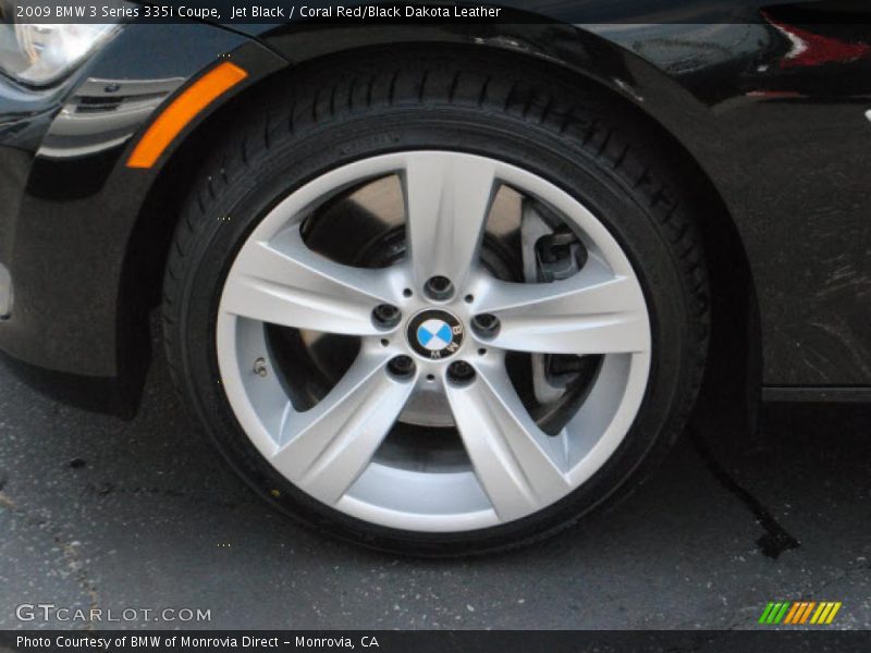 Jet Black / Coral Red/Black Dakota Leather 2009 BMW 3 Series 335i Coupe