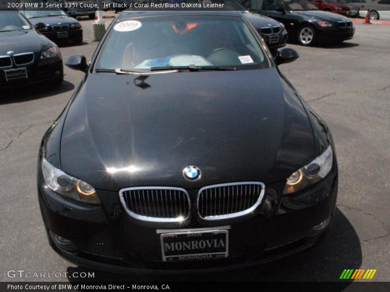 Jet Black / Coral Red/Black Dakota Leather 2009 BMW 3 Series 335i Coupe