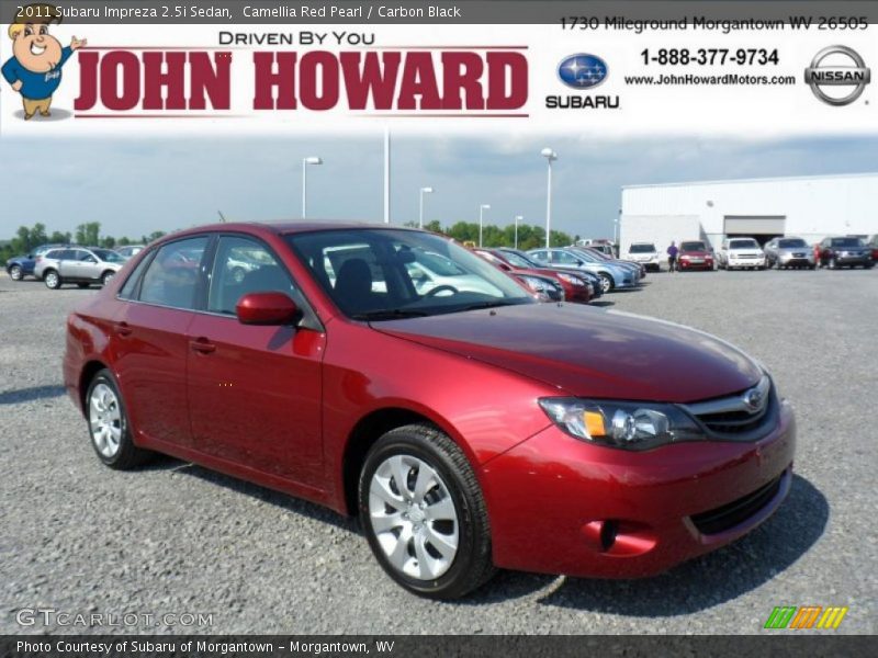 Camellia Red Pearl / Carbon Black 2011 Subaru Impreza 2.5i Sedan