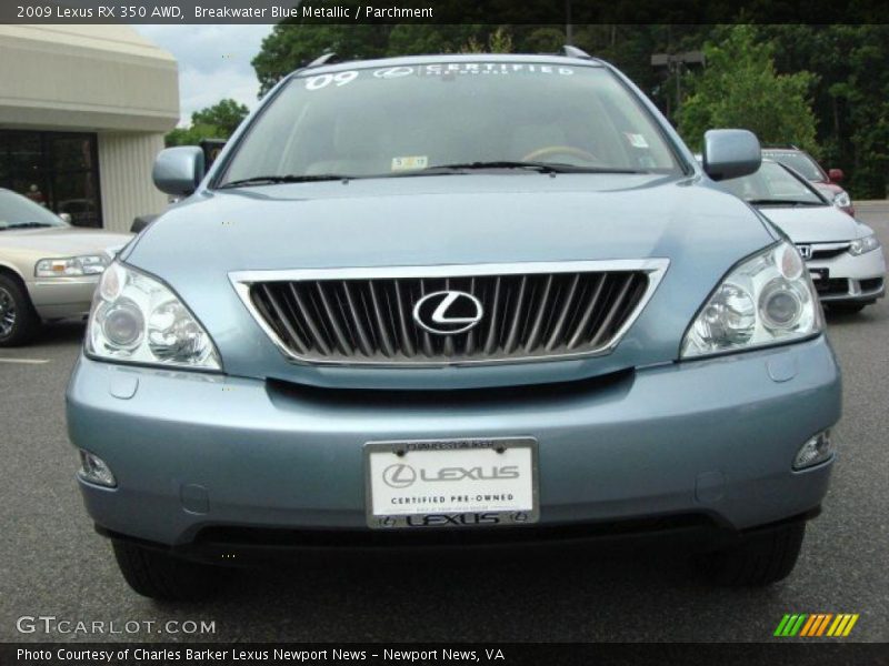 Breakwater Blue Metallic / Parchment 2009 Lexus RX 350 AWD