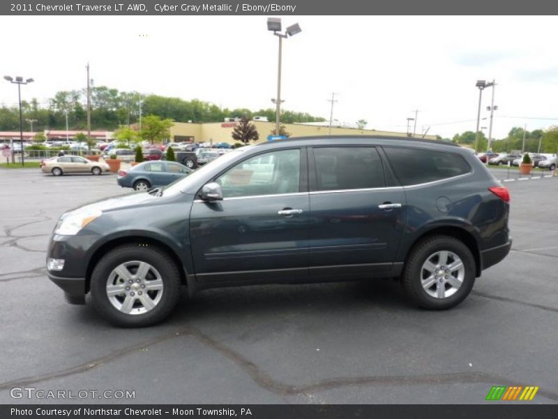 Cyber Gray Metallic / Ebony/Ebony 2011 Chevrolet Traverse LT AWD