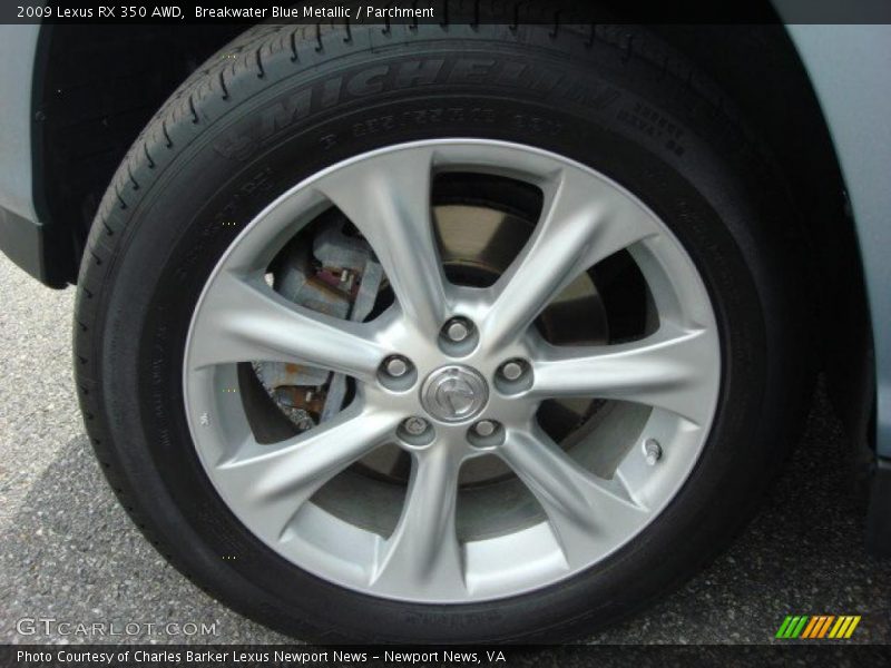 Breakwater Blue Metallic / Parchment 2009 Lexus RX 350 AWD