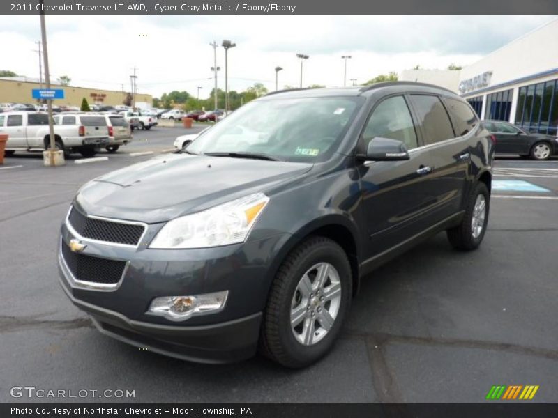 Cyber Gray Metallic / Ebony/Ebony 2011 Chevrolet Traverse LT AWD