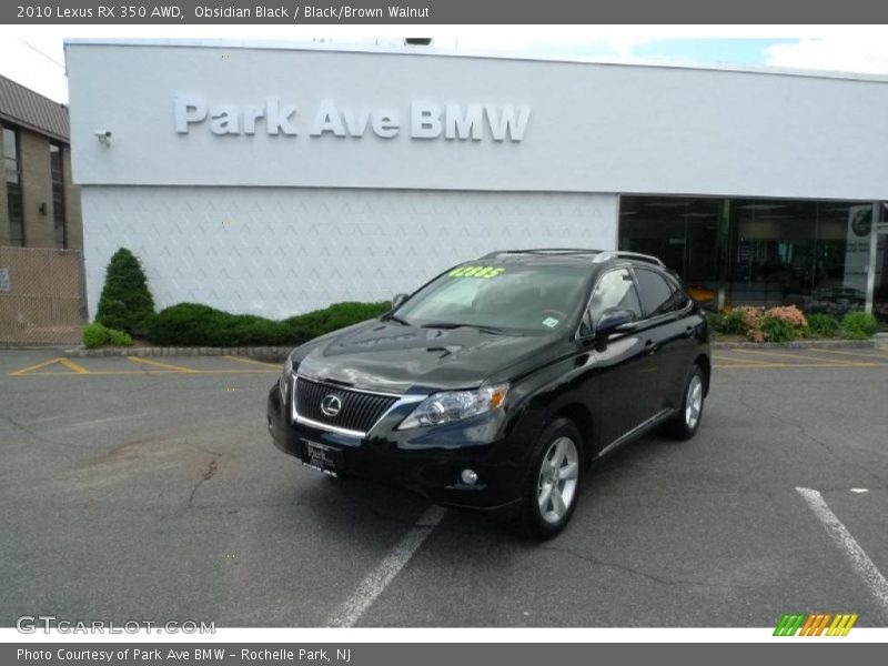 Obsidian Black / Black/Brown Walnut 2010 Lexus RX 350 AWD