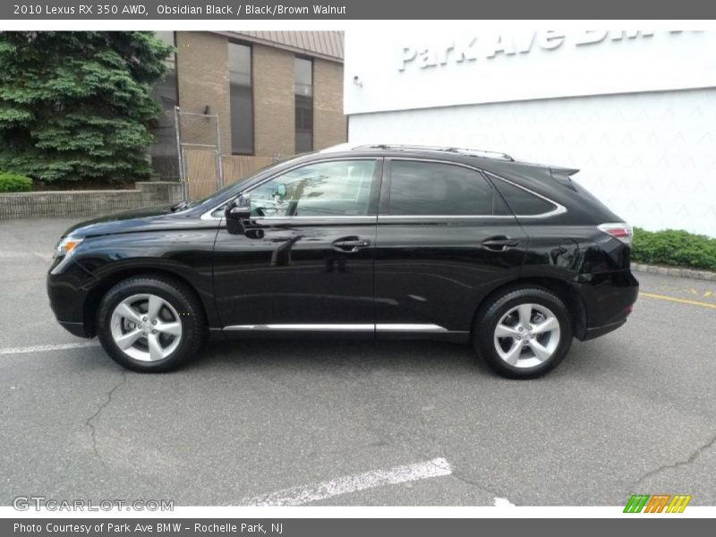 Obsidian Black / Black/Brown Walnut 2010 Lexus RX 350 AWD