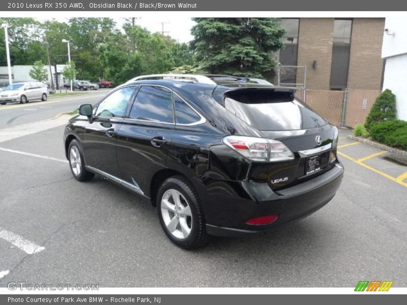 Obsidian Black / Black/Brown Walnut 2010 Lexus RX 350 AWD