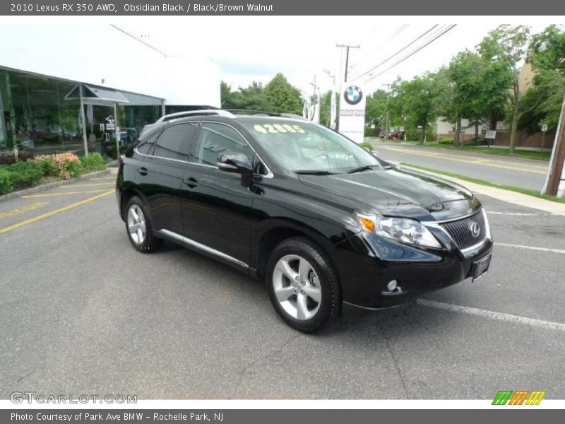 Obsidian Black / Black/Brown Walnut 2010 Lexus RX 350 AWD