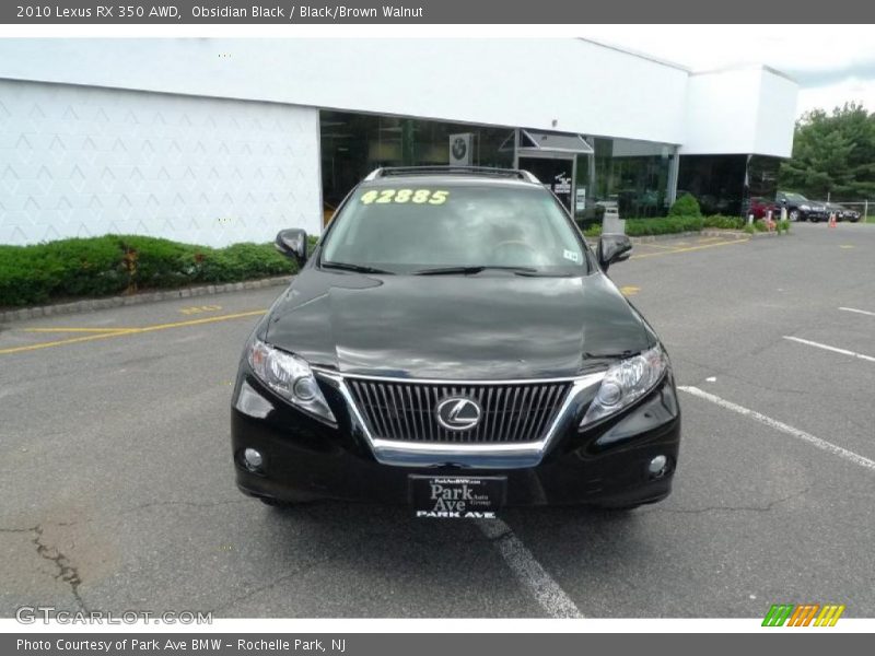 Obsidian Black / Black/Brown Walnut 2010 Lexus RX 350 AWD
