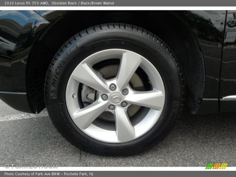 Obsidian Black / Black/Brown Walnut 2010 Lexus RX 350 AWD